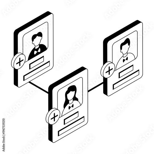 An isometric style illustration showing affiliate marketing