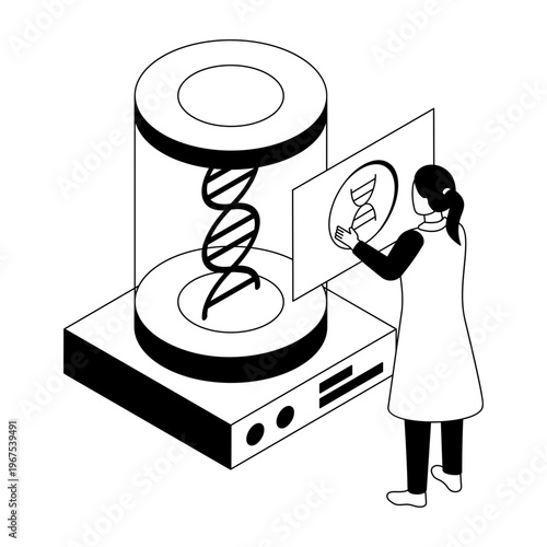 An isometric style illustration showing bioengineering