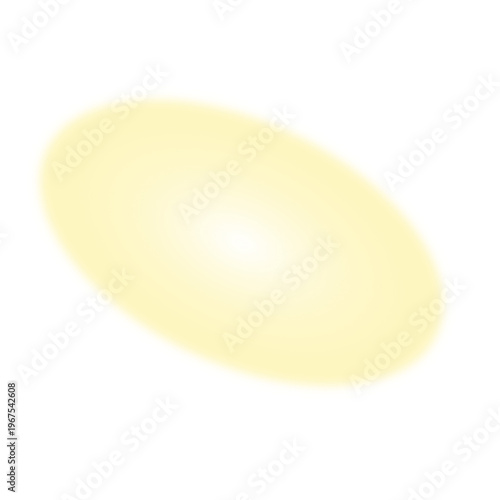Soft Yellow Lens Flare on Transparent Background, Summer Light Leak