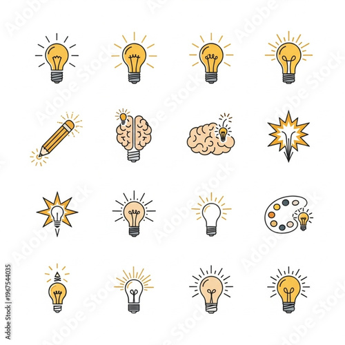Collection of Light Bulb Illustrations and Art.