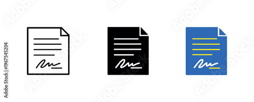 Sustained cooperation outcome represented using identical signed document icons displayed horizontally, same page proportions and