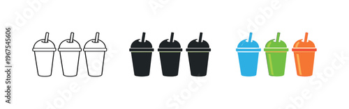 Hydration outcome represented using equivalent takeaway juice cups displayed horizontally, same domed lids and straw openings