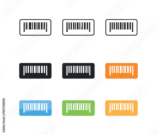 Order fulfillment outcome represented using identical barcode label icons displayed horizontally, same rectangular tags and
