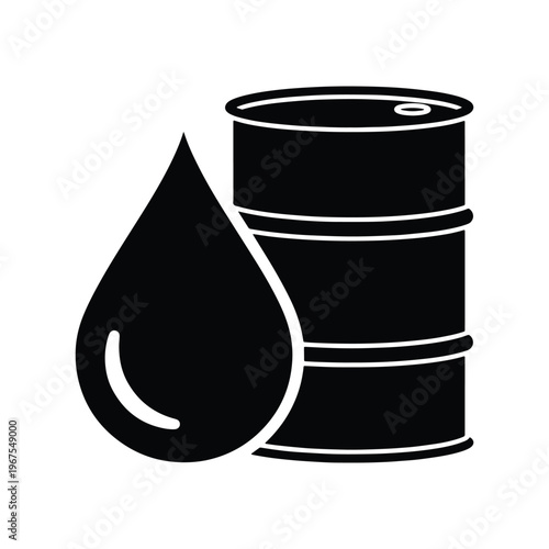 Oil barrel vector icon energy industry fuel symbol illustration