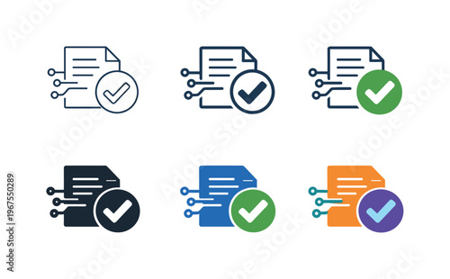 Abstract representation of functional verification workflows in software creation, conveyed through a precise checking symbol