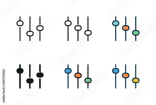 Representation of configuration control conveyed through a symbolic form that suggests adjustment authority, operational fine