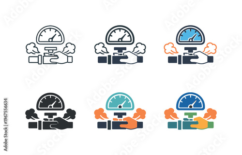 Concept illustrating price stability regulation through an abstract metaphor that suggests measured pressure and steady