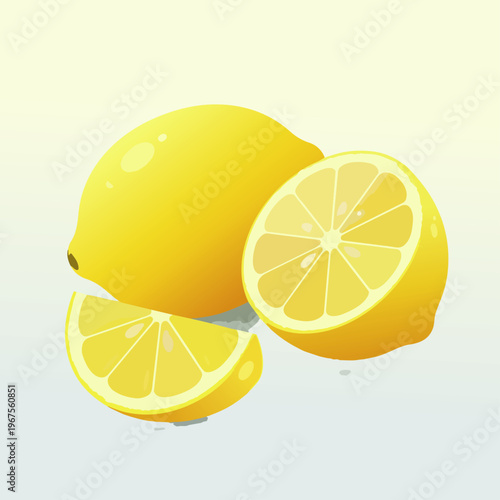  Limón entero y en rodajas mostrando textura jugosa y color brillante.
