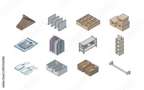 Collection of household organization and storage solutions for a tidy home