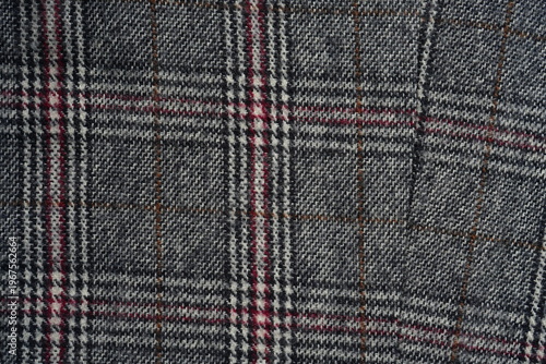 Tableau sur toile macro texture of plaid fabric with classic tweed pattern