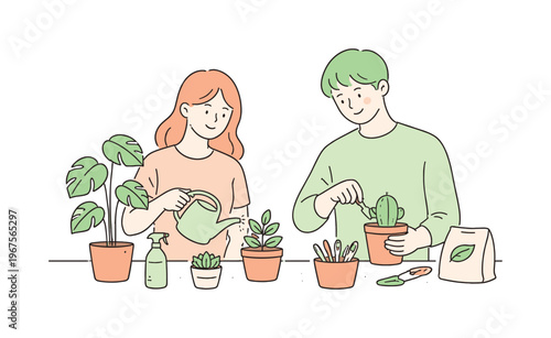 Two people enjoying common hobby at home in unhurried routine, subtle interaction and calm expressions highlighting shared