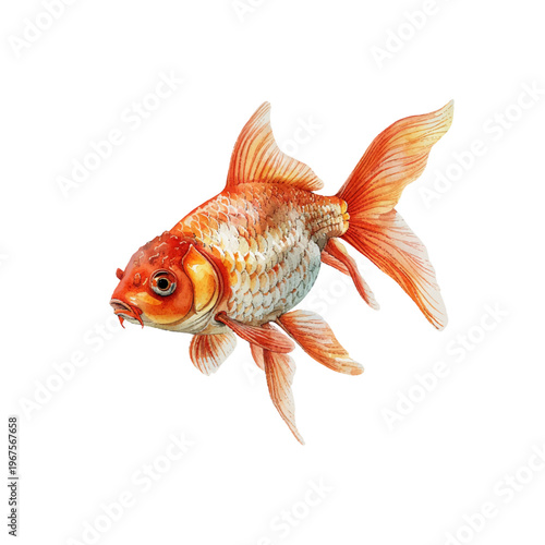 goldfish vector hand drawn illustration