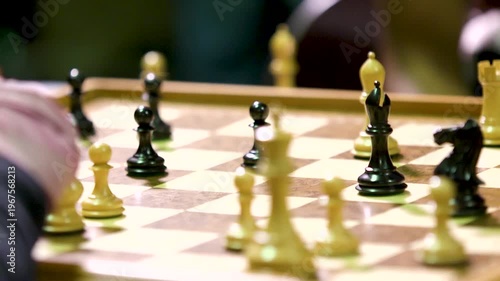 chess board with chess pieces