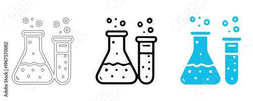Chemical reaction and scientific progress: A graphic that shows the process of scientific experiment, represents exploration, innovation, and chemical reaction. 