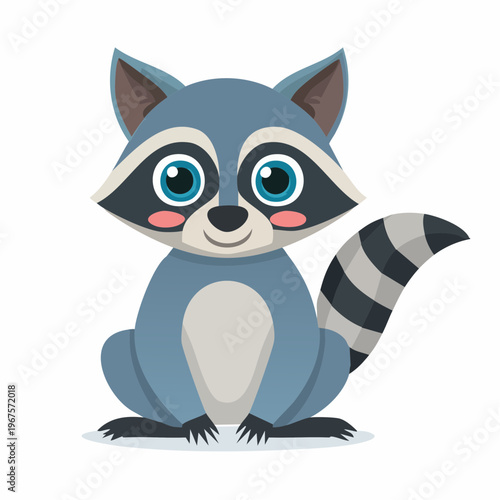 Niedlicher Waschbär mit großen Augen.