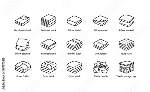 Bedsheet folded, bedsheet stack, pillow folded, pillow stacked, blanket folded, blanket stack, quilt folded, quilt stack, duvet