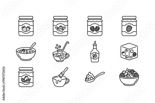 Strawberry jam jar, blueberry jam jar, raspberry jam jar, blackberry jam jar, berry compote bowl, berry sauce cup, berry syrup