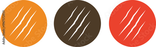 Claw slash icon vector illustration with scratch marks, strength, and aggressive design