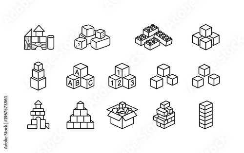 Building blocks set, wooden blocks, foam blocks, stacking cups, nesting cups, stacking tower, peg board toy, bead maze toy,