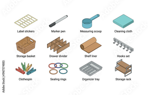 Collection of kitchen organization accessories for a tidy home