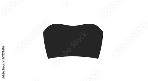 Black Bandeau Bikini Top Fashion Item.