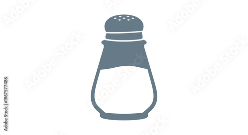 Salt Shaker Illustration with Gray Color.