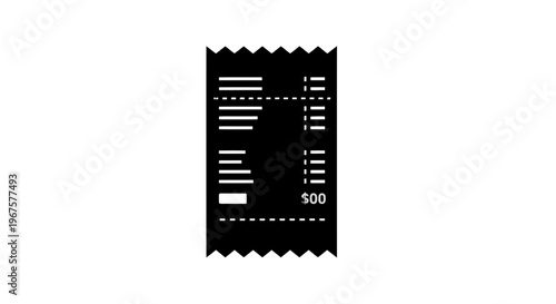 Black Ticket Stub with Number 500.