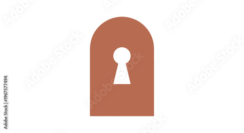 Keyhole on Brown Archway Icon.