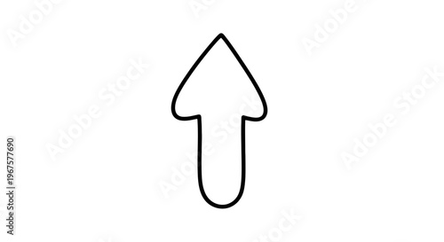 Simple Black Arrow Pointing Upwards.