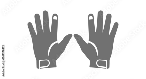 Pair of Gray Protective Work Gloves.