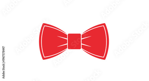 Red Bow Tie Illustration Design Element.
