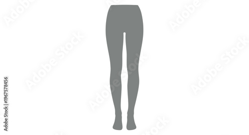 Womans Legs in Grey Tights Illustration.