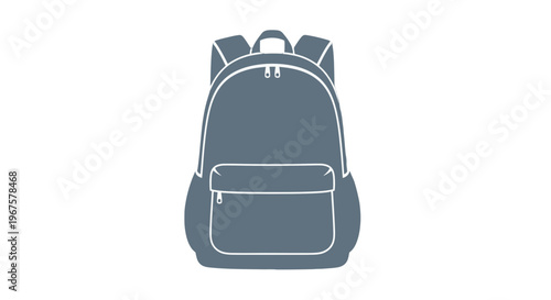Blue Backpack with Pockets and Straps.