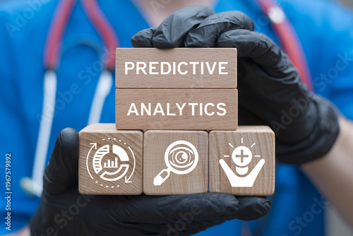 Quadro em tela Health care concept of predictive analytics