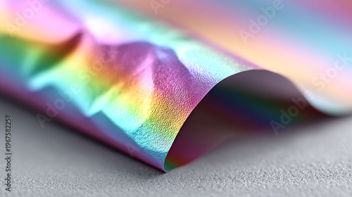 Vibrant holographic foil with colorful and shiny abstract background design
