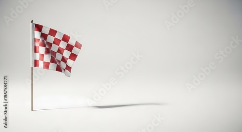 Video Mockup Checkered flag waving.