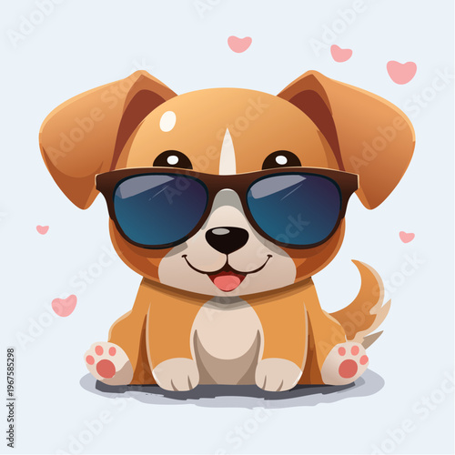 Hund/Welpe  im Kawaii-Stil,