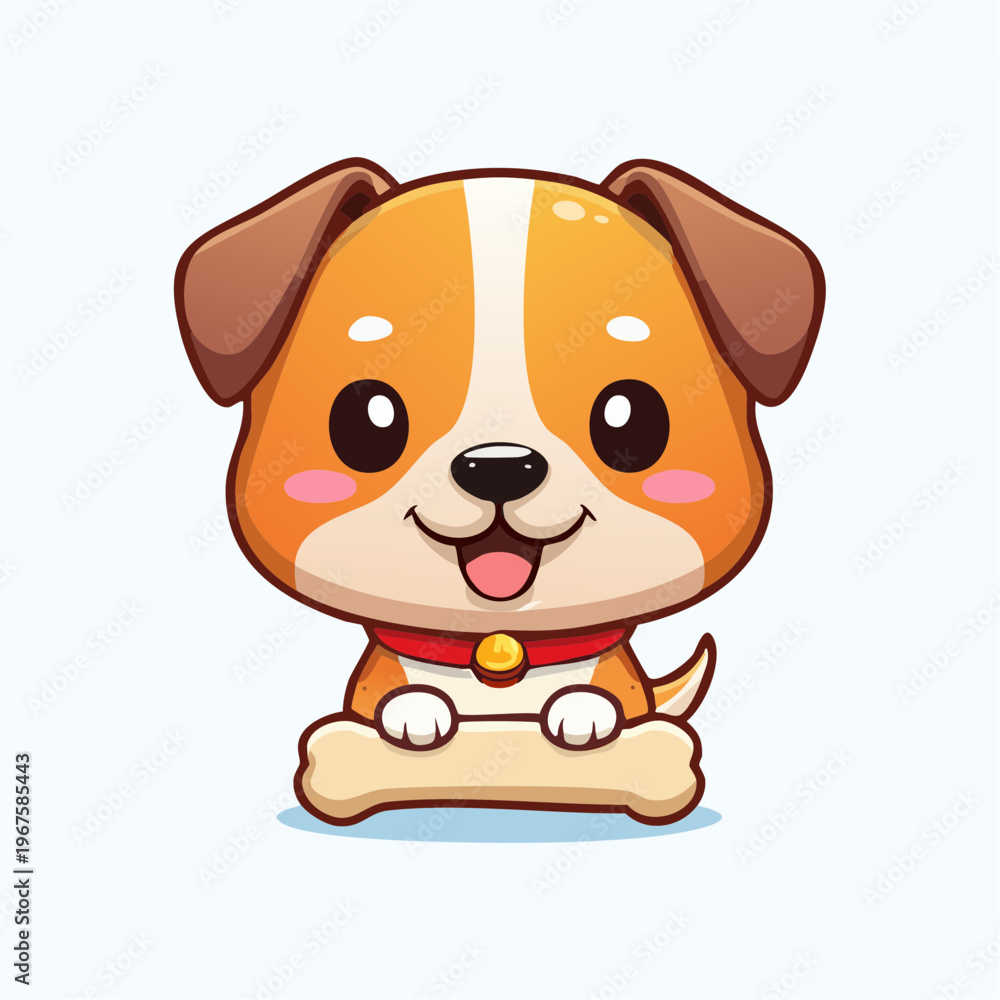 Obraz premium Hund/Welpe im Kawaii-Stil,