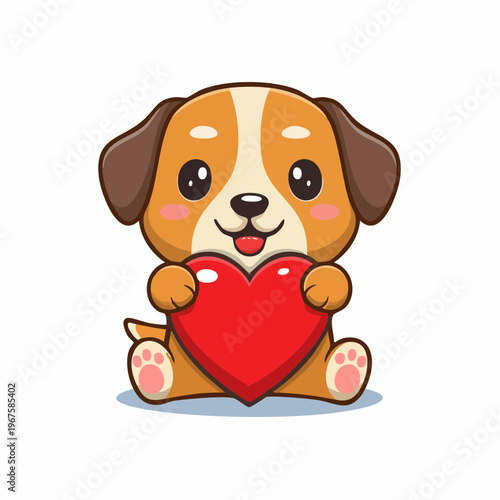 Hund/Welpe  im Kawaii-Stil,