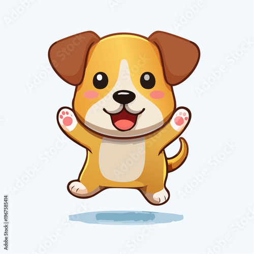 Hund/Welpe  im Kawaii-Stil,