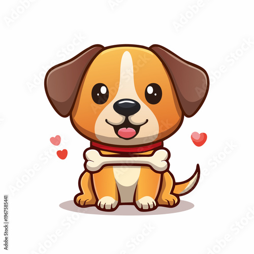 Hund/Welpe  im Kawaii-Stil,