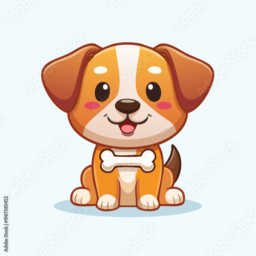 Hund/Welpe  im Kawaii-Stil,