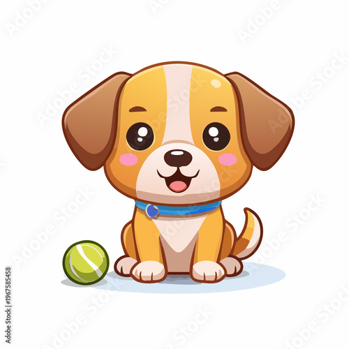 Hund/Welpe  im Kawaii-Stil,