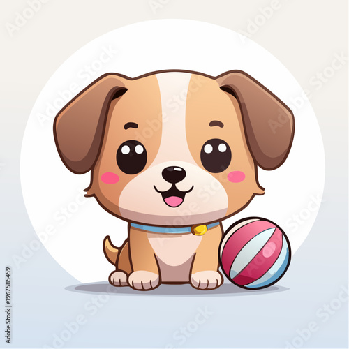 Hund/Welpe  im Kawaii-Stil,