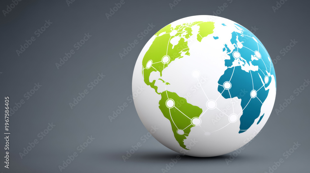 Fototapeta premium Global network communication for corporate technology and business solutions
