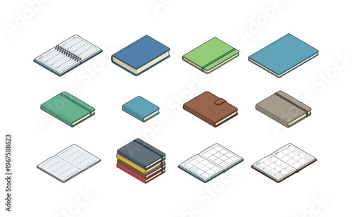 Weekly planner notebooks including spiral weekly planner, hardcover weekly planner, softcover weekly planner, A4 planner, A5