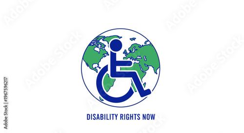 Disability rights now global symbol logo.