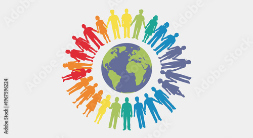 Diverse people around the world united.