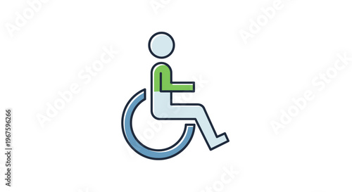 Wheelchair accessibility symbol for people with disabilities.