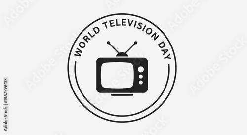 World Television Day logo illustration.